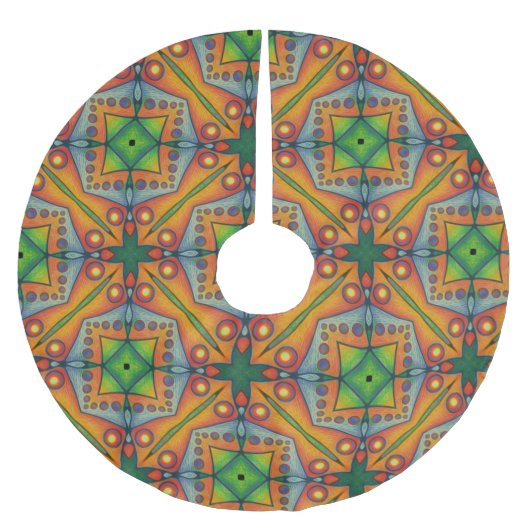 multi pattern polyester weihnachtsbaumdecke (Vorderseite)