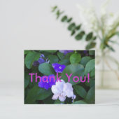 Multi Petunias Vielen Dank Postkarte (Stehend Vorderseite)