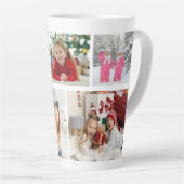 Multi Photo Collage Modern Personalized Name Milchtasse (Rechte Ecke)