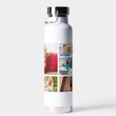 Multi Photo Collage Modern Personalized Name Trinkflasche (Rechts)