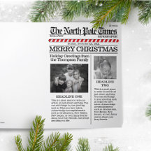 Multi Photo North Pole News Christmas Cute Funny
