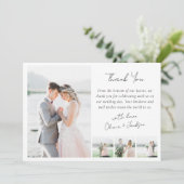 Multi Picture Liebe & Danke Hochzeit (Stehend Vorderseite)