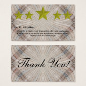 Multi-Platform-5-Sterne-Rückmeldungskarte (Vorne & Hinten)