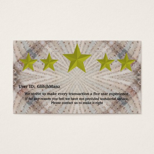 Multi-Platform-5-Sterne-Rückmeldungskarte (Vorderseite)