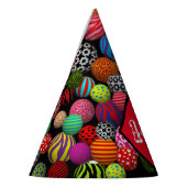 Multi-Print-Kugeln Partyhütchen (Links)