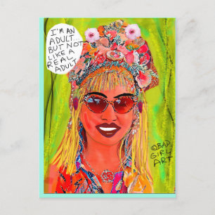 MULTI-PURPOSE-KARTE NACH SCHLECHTER MÄDCHENKUNST POSTKARTE