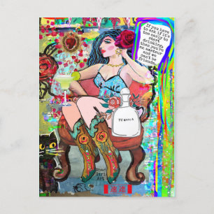 MULTI-PURPOSE-KARTE NACH SCHLECHTER MÄDCHENKUNST POSTKARTE