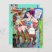 MULTI-PURPOSE-KARTE NACH SCHLECHTER MÄDCHENKUNST POSTKARTE (Vorne/Hinten)