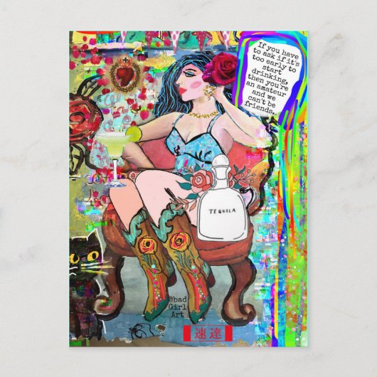 MULTI-PURPOSE-KARTE NACH SCHLECHTER MÄDCHENKUNST POSTKARTE (Vorderseite)