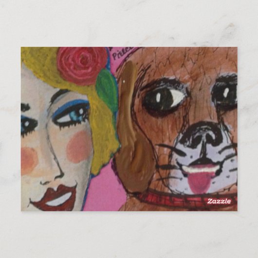 MULTI-PURPOSE-KARTE NACH SCHLECHTER MÄDCHENKUNST POSTKARTE (Rückseite)