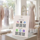 Multi-QR-Code-Geschäft Sockelschild