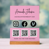 Multi-QR-Code Geschäft Soziale Medien Zahlungsmeth Acrylschild (Neutral)