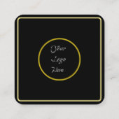 Multi QR Code Modernes Social Media Sign Quadratische Visitenkarte (Rückseite)