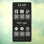 Multi-QR-Code-Prüfung, um eine Verbindung mit uns  Fensteraufkleber (Blatt 3)