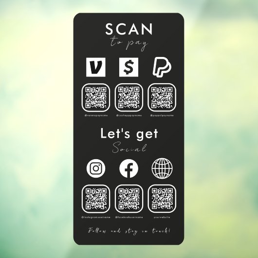 Multi-QR-Code-Prüfung, um eine Verbindung mit uns Fensteraufkleber (Blatt 3)