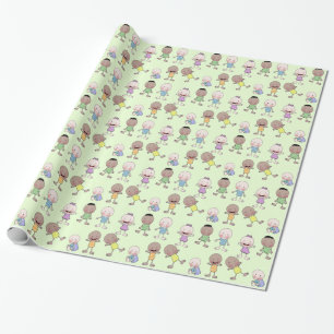Multi-Racial Babies Collage Geschenkpapier