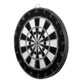Multi Ring Black und White Dartboard Dartscheibe (Vorderseite rechts)