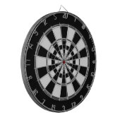 Multi Ring Black und White Dartboard Dartscheibe (Vorderseite Links)