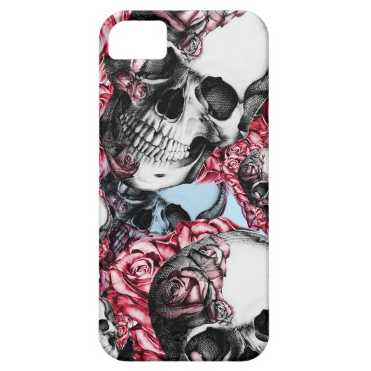 Multi Rosenschädelamericanamuster Case-Mate iPhone Hülle (Rückseite)