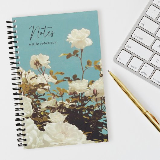 Multi Roses Floral Garden Custom Spiral Notebook Notizblock