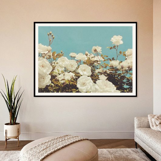 Multi Roses Floral Garden Photo Art Print Poster