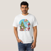 **“Multi-Santa Christmas Fun – 3D Cartoon Transpar T-Shirt (Vorne ganz)