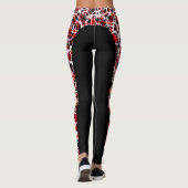 Multi Schicht-Seiten-Streifen-Netz-Muster-Leggings Leggings (Rückseite)