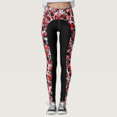Multi Schicht-Seiten-Streifen-Netz-Muster-Leggings Leggings (Vorderseite)