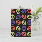 Multi Skulls Einladung (Stehend Vorderseite)
