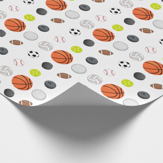 Multi-Sport-Kindergeburtstag   Geschenkpapier (Ecke)