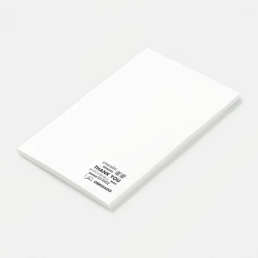 Multi Sprache danken Ihnen Post-it Klebezettel (angewinkelt)