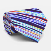 Multi Streifen-Fraktal Krawatte (Gerollt)