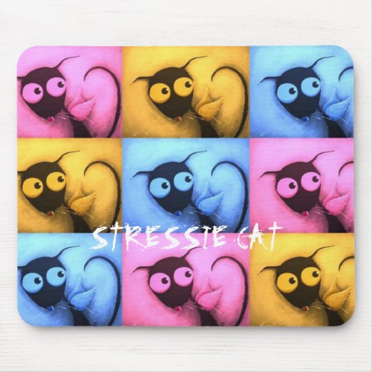 Multi Stressie Katze Mousepad (Vorne)