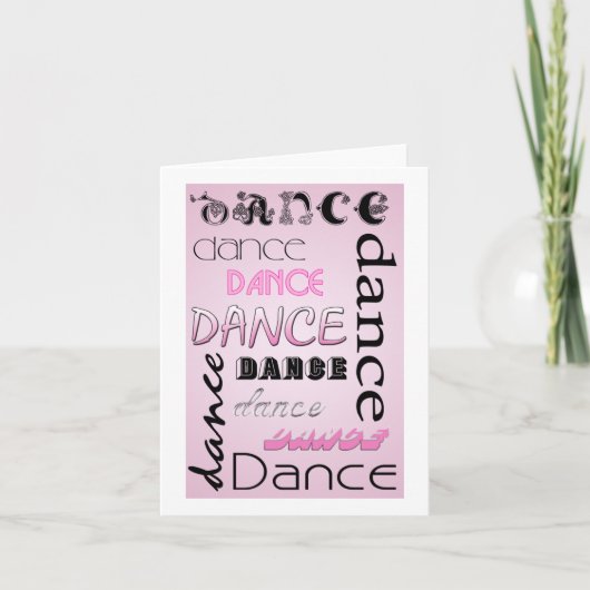 Multi Tanz-Text FREIER RAUM Anmerkungs-Karte Karte (Vorderseite)