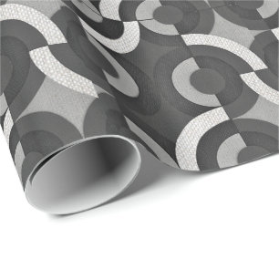 Multi-Textur-Look geometrische Mod-Kreise Geschenkpapier