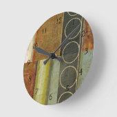 Multi-textured Abstract Painting by Vision Studio Runde Wanduhr (Winkel)