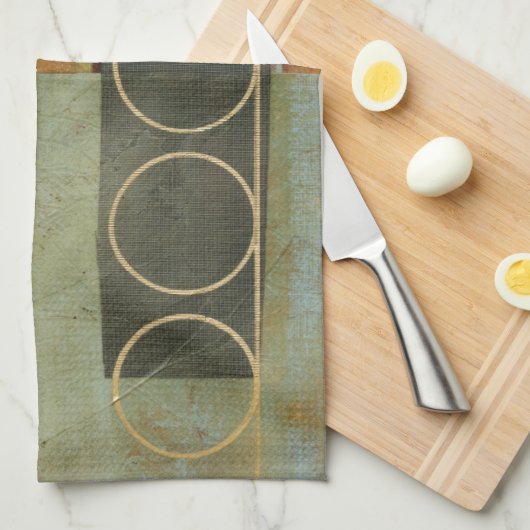 Multi-Texturierte Abstrakte Malerei von Vision Stu Geschirrtuch (Viertel Falte)