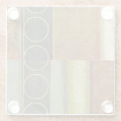 Multi-Texturierte Abstrakte Malerei von Vision Stu Glasuntersetzer (Rückseite)