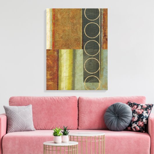 Multi-Texturierte Abstrakte Malerei von Vision Stu Leinwanddruck (Insitu (Wohnzimmer))