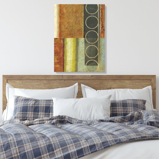 Multi-Texturierte Abstrakte Malerei von Vision Stu Leinwanddruck (Insitu (Schlafzimmer))