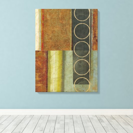 Multi-Texturierte Abstrakte Malerei von Vision Stu Leinwanddruck (Insitu (Holzboden))