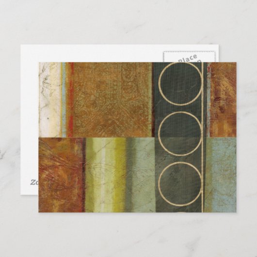 Multi-Texturierte Abstrakte Malerei von Vision Stu Postkarte (Vorne/Hinten)
