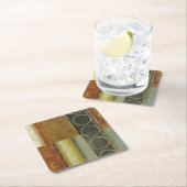 Multi-Texturierte Abstrakte Malerei von Vision Stu Rechteckiger Pappuntersetzer (Vor Ort)