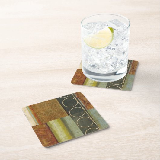 Multi-Texturierte Abstrakte Malerei von Vision Stu Rechteckiger Pappuntersetzer (Vor Ort)