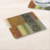 Multi-Texturierte Abstrakte Malerei von Vision Stu Rechteckiger Pappuntersetzer (angewinkelt)