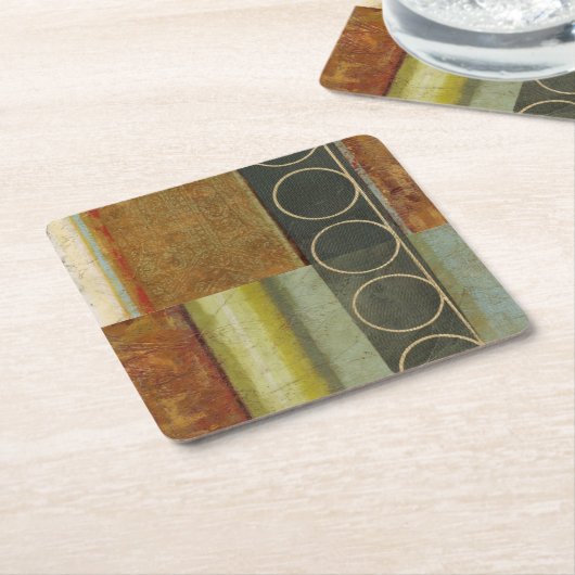 Multi-Texturierte Abstrakte Malerei von Vision Stu Rechteckiger Pappuntersetzer (angewinkelt)