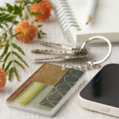 Multi-Texturierte Abstrakte Malerei von Vision Stu Schlüsselanhänger (Vorderseite rechts)