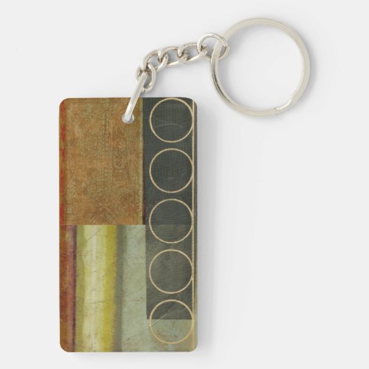 Multi-Texturierte Abstrakte Malerei von Vision Stu Schlüsselanhänger (Rückseite)