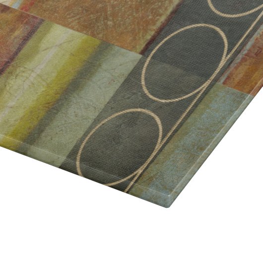 Multi-Texturierte Abstrakte Malerei von Vision Stu Schneidebrett (Ecke)