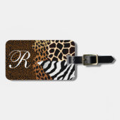 Multi+Tierdruck-Leopardzebra-Giraffen-Gepard Gepäckanhänger (Vorderseite horizontal)
